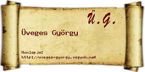 Üveges György névjegykártya