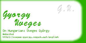 gyorgy uveges business card