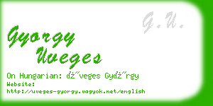 gyorgy uveges business card